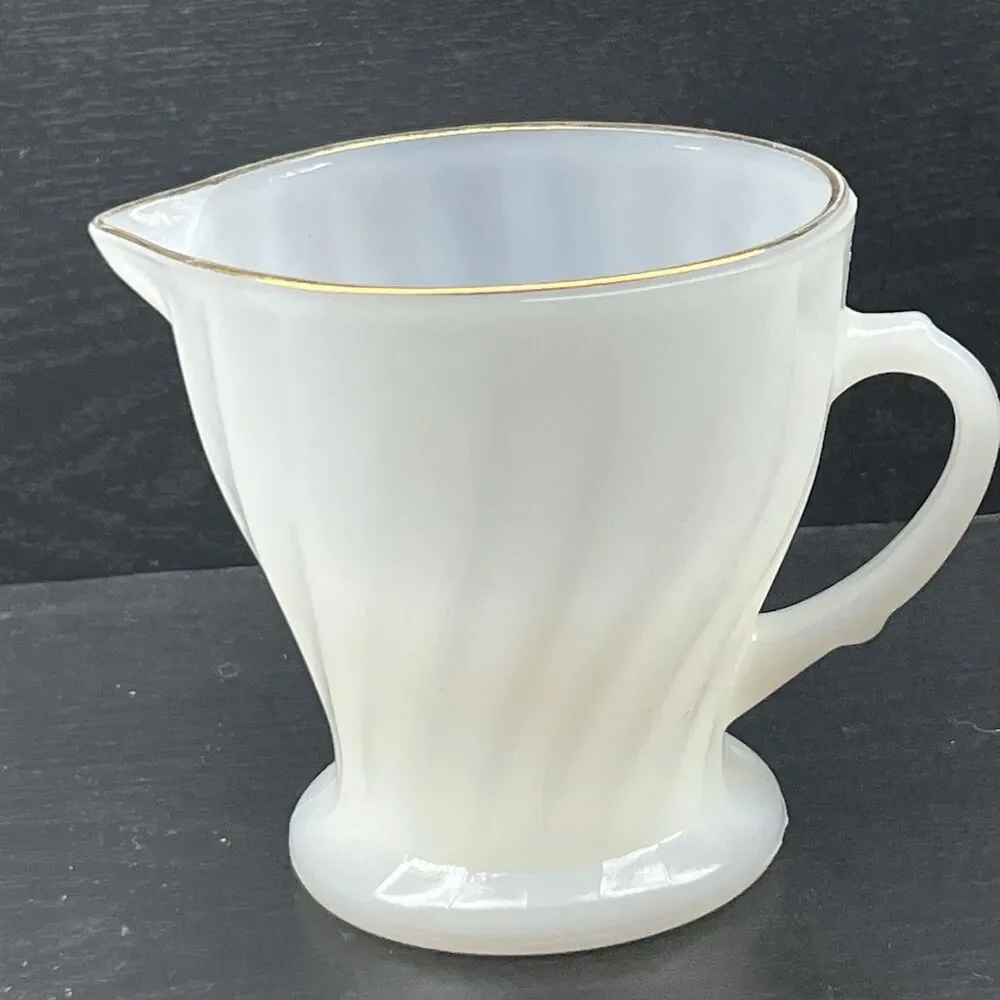 Sugar Bowl & Creamer Set by Anchor Hocking, Vintage ~ MCM 1960s